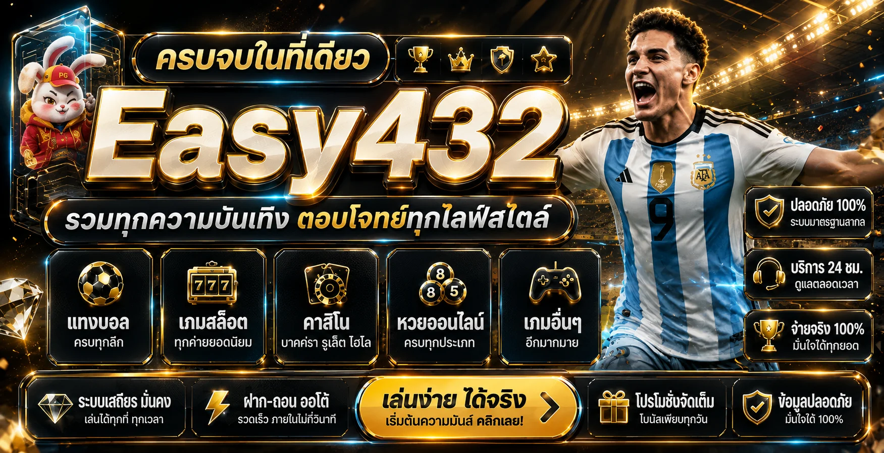 เกมสล็อตและหมวดความบันเทิง Easy432